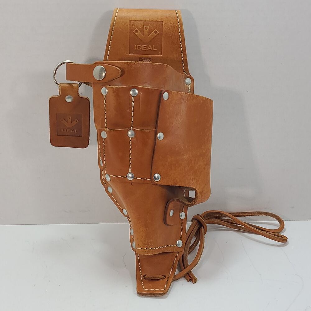 Ideal 35-993 Premium Handcrafted Leather Electricians Tool Belt Holster